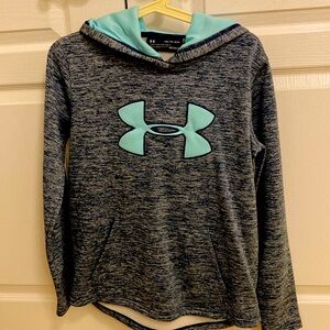 Under Armour Cold Gear Hoodie Sweatshirts- size XS blue/gray pattern